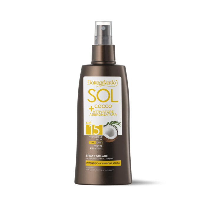 SOL – Kokos porjavitveni sprej za sončenje SPF15 200ml srednja zaščita