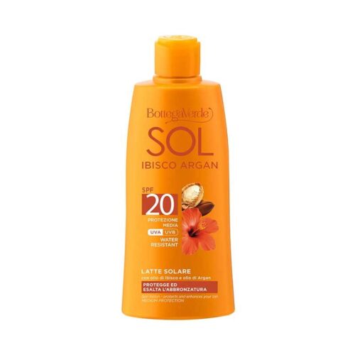 bottega verde SOL - HIBISKUS&ARGAN MLEKO ZA TELO SPF20 200ML - SREDNJA ZAŠČITA