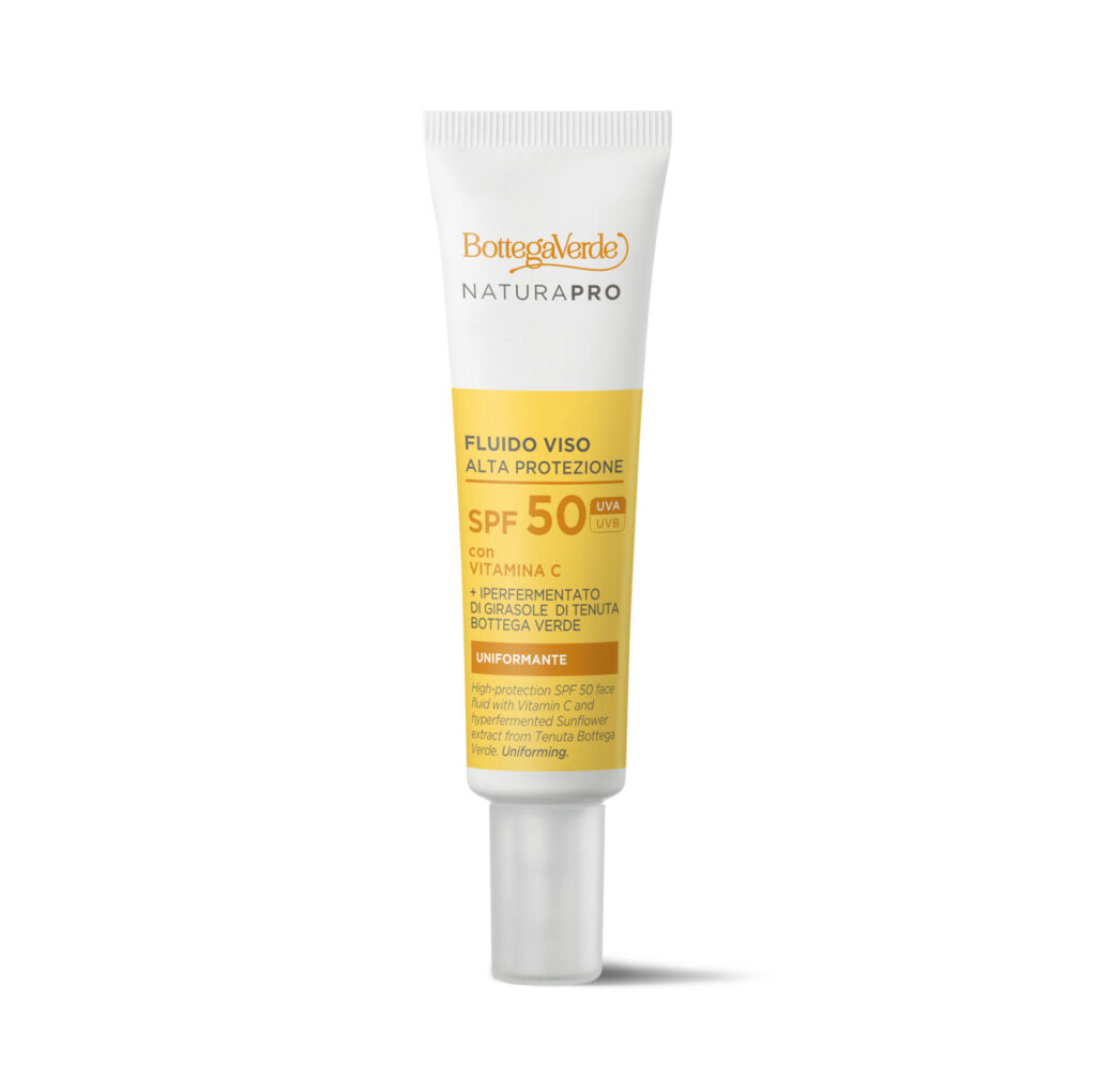 BOTTEGA VERDE SOL - NATURA PRO - URAVNALNI FLUID ZA OBRAZ SPF50 25ML VISOKA ZAŠČITA