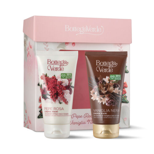 DARILNI PAKET - SET KREM ZA ROKE ČRNA VANILIJA IN ROZA POPER
