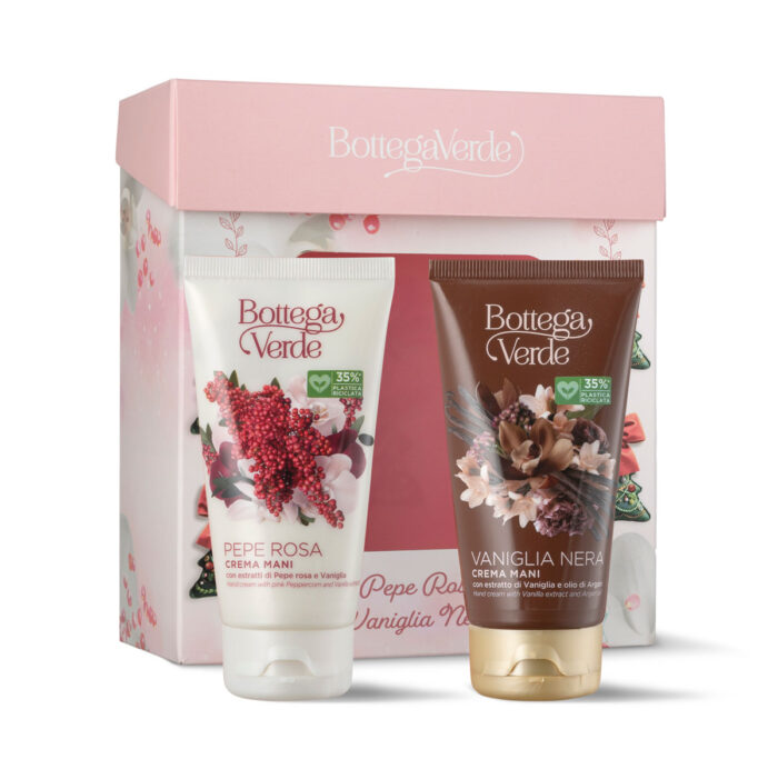 DARILNI PAKET - SET KREM ZA ROKE ČRNA VANILIJA IN ROZA POPER
